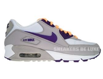 325213-009 Nike Air Max 90 Tech Grey/Club Purple-White