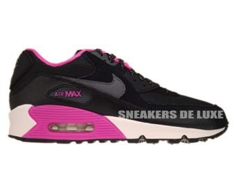 345017-017 Nike Air Max 90 Black/Dark Grey-Pink Foil-White