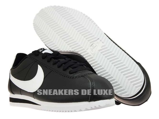 nike cortez classic white black