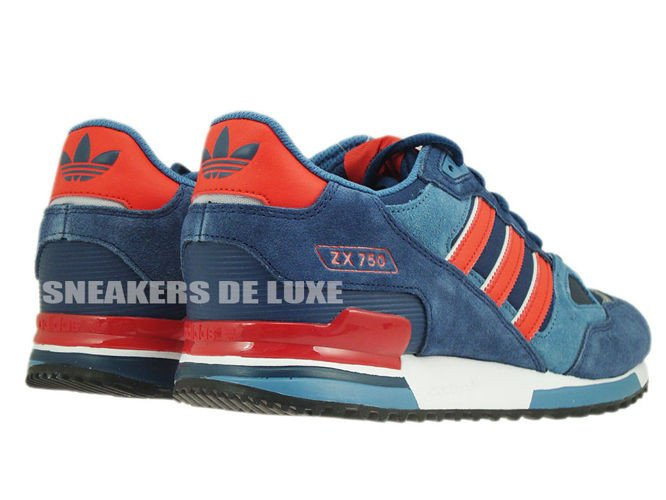 M18260 Adidas ZX 750 Collegiate Navy / Poppy / Running White