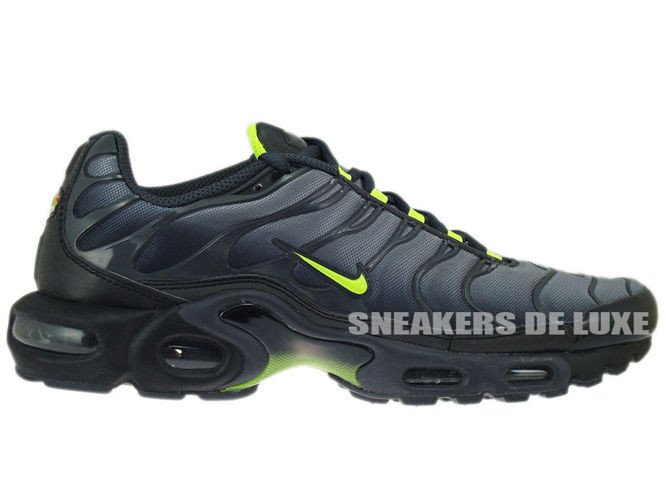 air max plus black and lime green