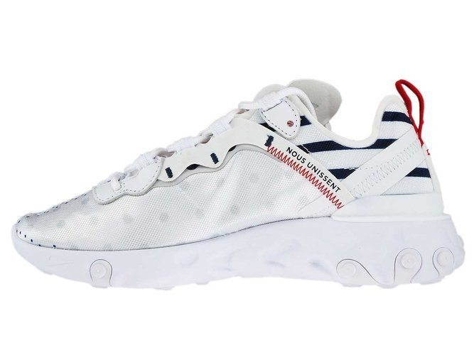 Nike React Element 55 Premium CI9104 100 White Midnight Navy