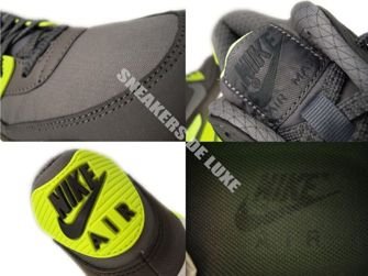 537384-007 Nike Air Max 90 Essential Dark Grey/Cool Grey-Anthracite-Volt