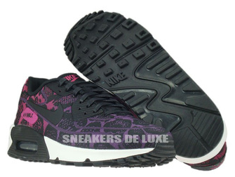 749326-500 Nike Air Max 90 Jacquard Mulberry/Black-Sport Fuchsia-Summit White