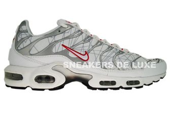 604133-113 Nike Air Max Plus TN 1 White/Silver-Varsity Red