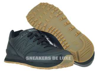 NB574BAB New Balance Leather Black/Gum