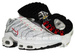 604133-113 Nike Air Max Plus TN 1 White/Silver-Varsity Red