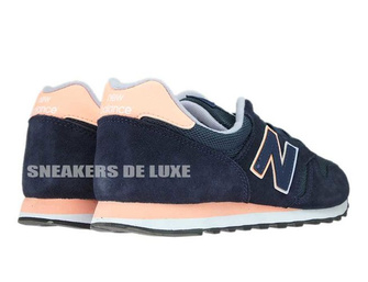 New Balance WL574GN Navy with Black & Pink