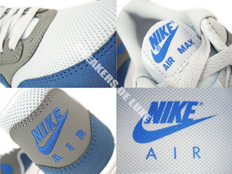 537383-040 Nike Air Max 1 Essential Geyser Grey/Prize Blue-Cool Grey-Geyser Grey