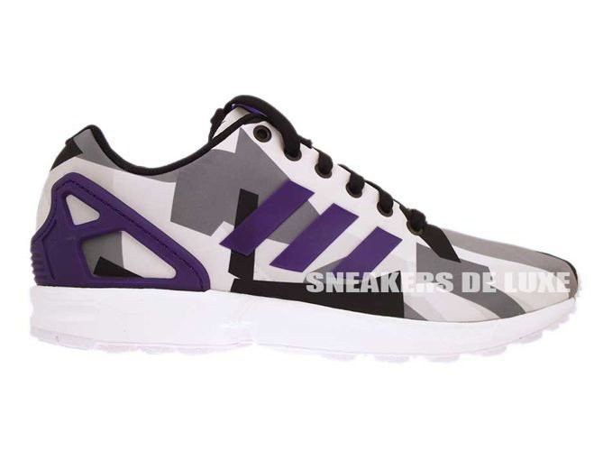 B34517 adidas ZX Flux Ftwr White Collegiate Purple Core Black
