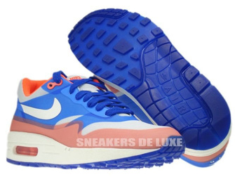 579758-001 Nike Air Max 1 Premium Hyperfuse Pure Platinum/Sail-Hyper Blue-Total Crimson