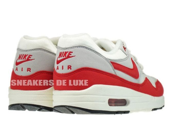 554717-160 Nike Air Max 1 OG Sail/University Red-Neutral Grey-Black