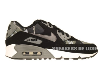 307793-084 Nike Air Max 90 Black/Metallic Dark Grey-Total Orange-Classic Grey