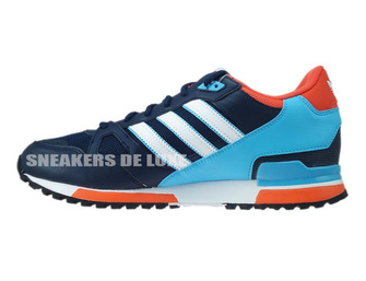 S79194 adidas ZX 750 Collegiate Navy/ Footwear White / Bright Cyan
