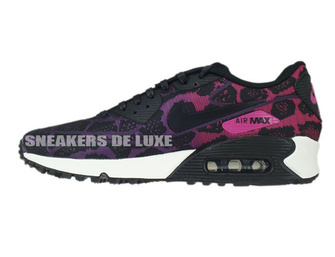 749326-500 Nike Air Max 90 Jacquard Mulberry/Black-Sport Fuchsia-Summit White