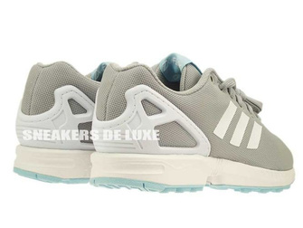 B34058 adidas ZX Flux Clear Onix / Ftwr White / Blush Blue