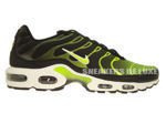 647315-071 Nike Air Max Plus TN 1 Black-White/Volt Green
