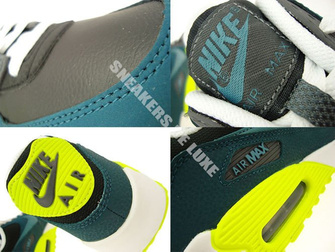 307793-078 Nike Air Max 90 Black/Mineral Teal-Dark Sea-Volt