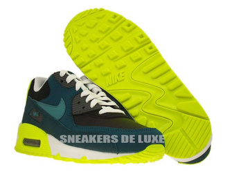 307793-078 Nike Air Max 90 Black/Mineral Teal-Dark Sea-Volt