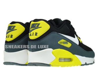 537384-017 Nike Air Max 90 Essential Black/White-Sonic Yellow-Armory Slate
