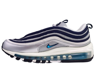 Nike Air Max 97 DQ9131-001 Metallic Silver/Chlorine Blue
