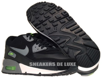 307793-085 Nike Air Max 90 Black/Cool Grey-Flash Lime-White 
