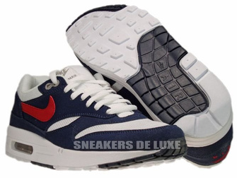 Nike Air Max 1  White/Gym Red/Thunder Blue