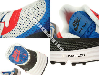636229-003 Nike Air Max Lunar 90 C3.0 Light Base Grey / White - Military Blue - Photo Blue