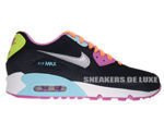 345017-063 Nike Air Max 90 Black/ Metalllic Silver- Red Volt- Glacier Ice