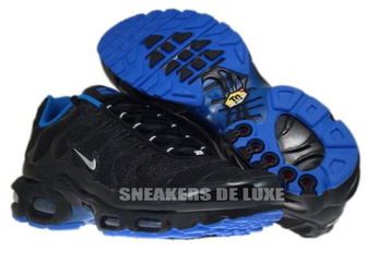 605112-028 Nike Air Max Plus TN 1 Black/Metallic Silver- Soar-White