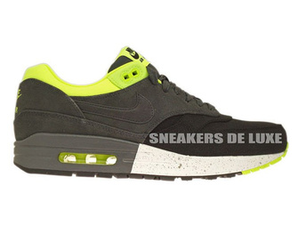 512033-002 Nike Air Max 1 Premium Black/Anthracite-Anthracite-Volt 