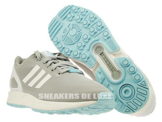 B34058 adidas ZX Flux Clear Onix / Ftwr White / Blush Blue