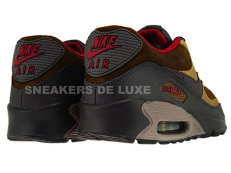 Nike Air Max 90 Mid Fog/Deep Red-Metallic Gold