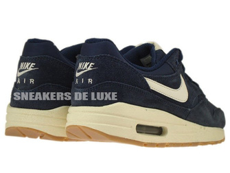 555766-404 Nike Air Max 1 Midnight Navy / Sail - Black