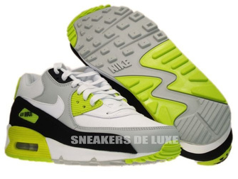 333888-018 Nike Air Max 90 Premium Strat Grey/White-Black-Cyber