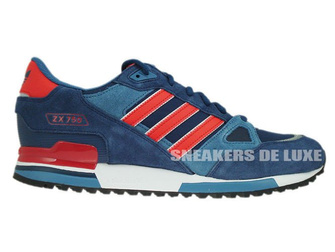 M18260 Adidas ZX 750 Collegiate Navy / Poppy / Running White