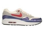 555284-100 Nike Air Max 1 Vintage Sail/Hyper Red–Street Grey–Blue Tint