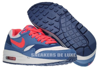 319986-022 Nike Air Max 1 Wolf Grey/ Sunburst-Utility Blue-Light M