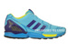 AF6303 adidas ZX Flux bright cyan / collegiate purple / bright yellow