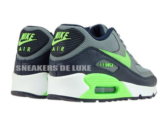 724824-013 Nike Air Max 90 Cool Grey/Voltage Green-Obsidian-Lucid Green