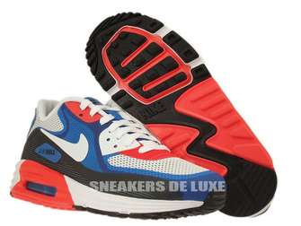 636229-003 Nike Air Max Lunar 90 C3.0 Light Base Grey / White - Military Blue - Photo Blue
