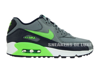 724824-013 Nike Air Max 90 Cool Grey/Voltage Green-Obsidian-Lucid Green