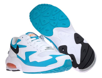 Nike Air Max2 Light AO1741-100 White/Black-Blue Lagoon