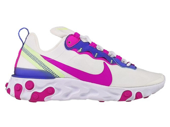 Nike React Element 55 BQ2728-104 White/Fire Pink-Sapphire