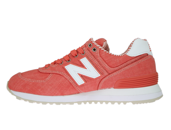 New Balance WL574CHE Beach Chambray Coral with White