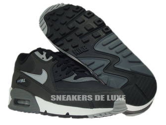537384-003 Nike Air Max 90 Essential Black/Silver-Dark Grey-Black