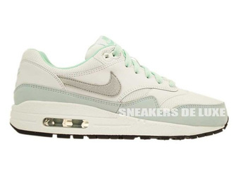 653653-105 Nike Air Max 1 White/Metallic Silver-Anthracite-Medium Mint