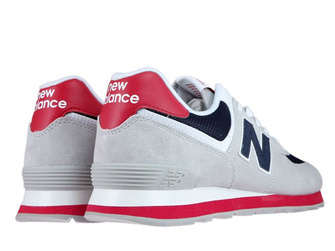 New Balance ML574MUB Rain Cloud with Team Red