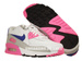 616730-104 Nike Air Max 90 Essential White/Concord-Zen Grey-Pink Glow