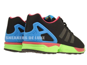B34490 adidas ZX Flux Core Black / Core Black / Solar Green